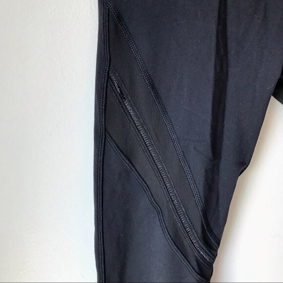 LULULEMON Leggings High Times Special Edition Metta Mesh Panels Black 7/8 Length - Picture 12 of 15